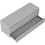 MEXEN/S - Orio koupelnová skříňka pod umyvadlo 140 cm s deskou, 2 zásuvky, šedá mat 91A10-14047-2-BFFC62