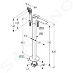 KLUDI - Balance Vanová baterie na podlahu, chrom 525900575