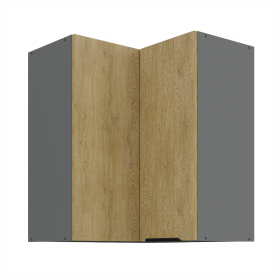 Horní rohová skříňka Cremona ANT 60x60 GN-72 2F (90°) Barva korpusu: Antracit, Barva dvířek: Dub Cremona