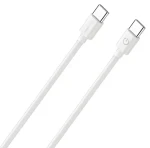 RealPower USB-C - USB-C bílá / Datový a nabíjecí kabel / USB 2.0 / 3 A / 2 m (404307)