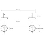 SAPHO - X-ROUND E držák ručníků 300, chrom XR406
