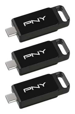PNY Elite 128GB černá / Flash disk / USB-C 3.2 Gen 1 / 3 ks (P-FD128X3ELC-GE)