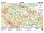 Česko - reliéf a povrch 1:1 120 000 nástěnná mapa