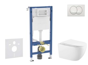 GEBERIT - Duofix Set předstěnové instalace, klozetu Gaia a sedátka softclose, tlačítko Delta, bílá SANI11CA3143B