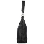 Módní dámská kožená kabelka na rameno Sherica, černá