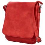 Stylová dámská koženková crossbody kabelka Haidi, červená