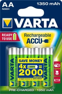 Varta RECHARGE Nabíjecí baterie AA / 1.2V / 1350mAh / NiMH / 4 ks / v blistru (682796)
