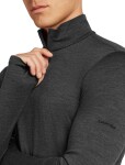 ICEBREAKER Mens 200 MFine Ace LS Half Zip Mock Neck, Jet Hthr-011 (vzorek) velikost: M