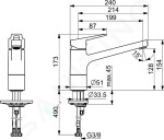 HANSA - Twist Dřezová baterie, chrom 09142285