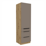 Vysoká potravinová skříňka Aria 60 DKS-210 3S 1F - Premium Box Barva korpusu: Černá, Barva dvířek: GR - Graphite AFM
