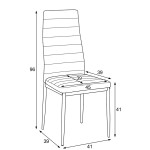 Jídelní židle, hnědá, látka, DCL-V5031 BR2
