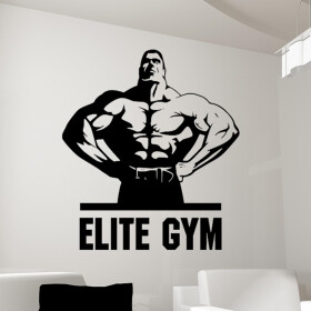 Samolepka Elite Gym Barva: černá, Velikost: 80 x 85 cm