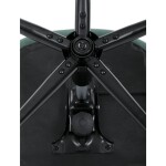 Židle kancelářská, zelená látka v dekoru broušené kůže, černý kovový kříž