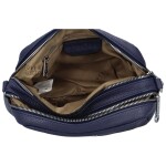 Jednoduchá malá dámská koženková crossbody Abalo, tmavě modrá