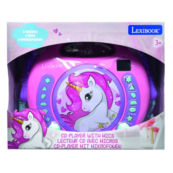 Lexibook CD přehrávač Jednorožec se 2 mikrofony