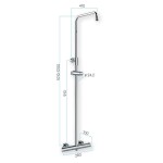 Mereo Termostatická baterie s talířovou kulatou sprchou, šedá CB60104TSA