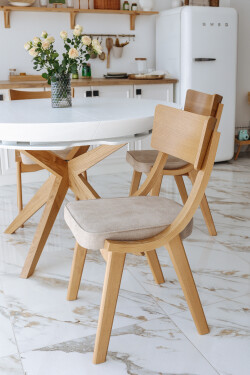 NábytekProNás Jídelní židle DIRAN čalouněná - dub (zakázkové látky)