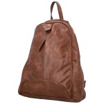 Trendy dámský koženkový kabelko-batůžek Lykos, hnědý