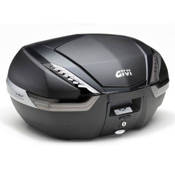 V47Nnt Tech kufr Givi černý (Monokey) s čirými odrazkami a černým víkem, objem 47 ltr.