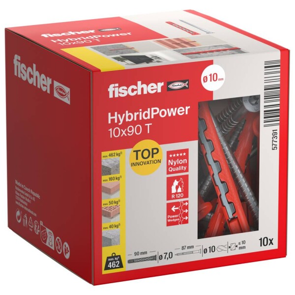 Fischer 577391 HybridPower sada hmoždinek 90 mm 10 ks