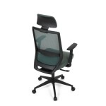 Židle kancelářská, zelená MESH síťovina, zelená látka, plastový kříž, synchronní mechanismus, kolečka pro tvrdé povrchy