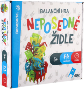 Neposedné židle - balanční společenská hra