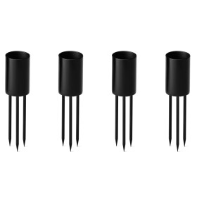 Ester & erik Zapichovací svícen na svíčku Black Medium – set 4 ks, černá barva, kov