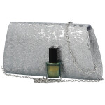 Stylové dámské psaníčko Michelle Moon Poppi, stříbrné