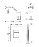 GROHE - Skate Cosmo Ovládací tlačítko Set fresh, chrom 38805000