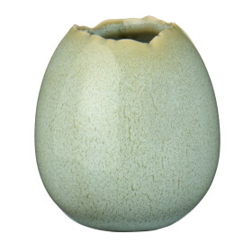 Ib Laursen Mini vázička Egg-shaped Green 6,5 cm, hnědá barva