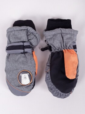 Yoclub Dětské zimní lyžařské rukavice Grey 12