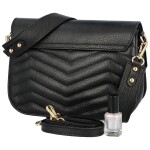 Luxusní dámská prošívaná crossbody René, černá