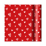 Dárkový papír - role 2 m × 70 cm - Srdíčka na červené - Albi