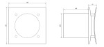 SAPHO - EIRA koupelnový ventilátor axiální, 15W, potrubí 100, bílá EI101