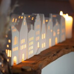 Räder Porcelánový svícen domeček Tower, bílá barva, porcelán