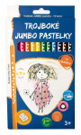 Rico Jumbo Pastelky trojboké, tuha průměr 5 mm - 12 ks + ořezavátko