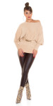 Sexy vypasovaný svetr 9295 - In Stylefashion UNI hnědá