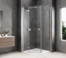 POLYSAN - GLOBE CHROME čtvrtkruhový sprchový kout 900x900, čiré sklo, levé GB2690LC