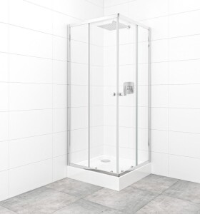 SAT - Set sprchového koutu a vaničky, čtverec 80x80 cm Multi Basic SIKOBKMUQ80CRT SIKOBKMUQ80CRT