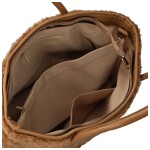 Trendy dámská plyšová kabelka do ruky Lynden, camel