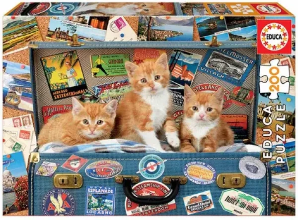 EDUCA Puzzle Zcestovalá koťata