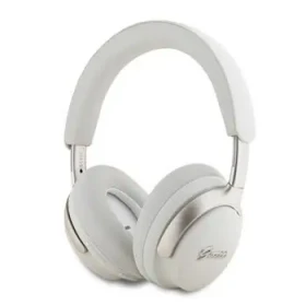 Guess PU Leather Script Logo ANC/ENC Bezdrátová Sluchátka White (57983122348)