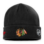 Fanatics Pánská Zimní Čepice Chicago Blackhawks Authentic Pro Game & Train Cuffed Knit Black