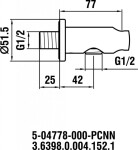 Laufen - Sprchové příslušenství Sprchové kolínko s držákem, chrom HF504778100000