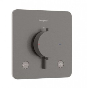 HANSGROHE - Ecostat Comfort Q Termostatická baterie pod omítku, pro 2 spotřebiče, kartáčovaný černý chrom 33717340