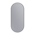 Erga Oval, oválné zrcadlo 40x90cm, černý rám, ERG-V01-OVAL-4090-BK