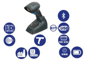 Datalogic QuickScan I QBT2131 / snímač 1D čárových kódů / BT / RS-232 / KBW / USB / kit2-USB / černá (QBT2131-BK-BTK1)