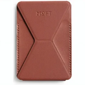 Moft Movas hnědá / Peněženka a stojánek na telefon / Samolepicí / RFID ochrana / Ekokůže (MS007S-1-ME-SNBN)
