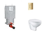 GROHE - Uniset Set předstěnové instalace, klozetu, sedátka SoftClose a tlačítka Skate Cosmopolitan, Cool Sunrise SANI15BB4102