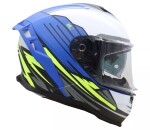 Helma na moto Xrc Loomis wht/blk/blue/fluo - L / modrá